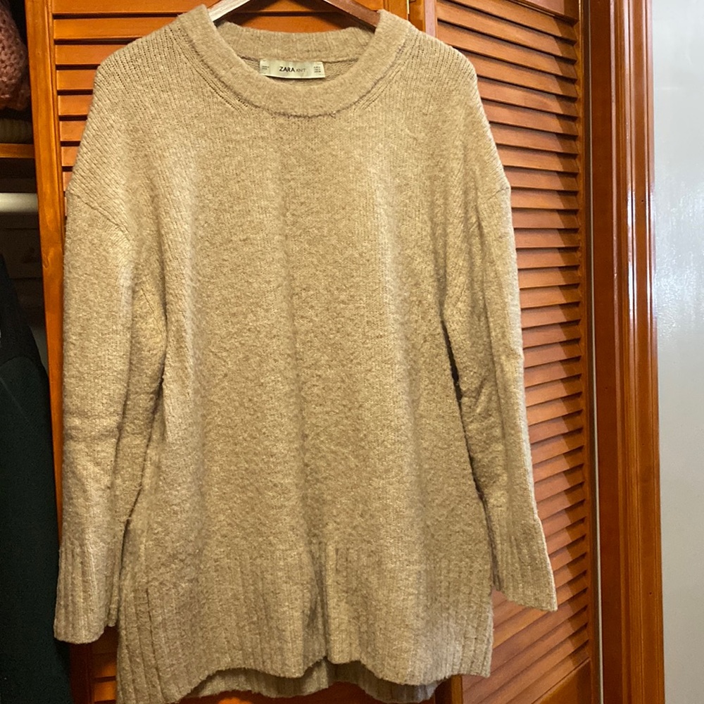 Zara oversize cream beige sweater